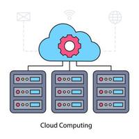 An editable design illustration of cloud computing vector