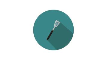 Spatula on a white background video