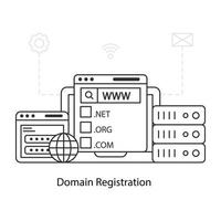 A premium download illustration of domain registration vector