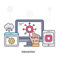Trendy design icon of interaction vector