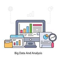 A perfect design illustration of big data analysis vector
