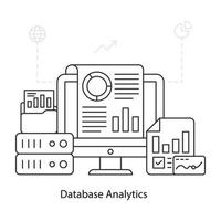 A perfect design illustration of database analytics
