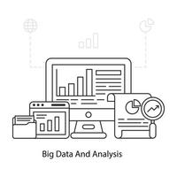 A perfect design illustration of big data analysis
