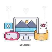 A unique design illustration of virtual Reality glasses vector