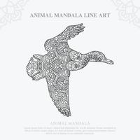mandala animal. elementos decorativos vintage. patrón oriental, ilustración vectorial. vector