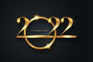 2021 feliz año nuevo con textura dorada, fondo moderno, vector aislado o fondo negro, elementos para calendario y tarjeta de felicitación o invitaciones doradas de lujo con temática navideña