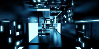 light tunnel technology corridor modern futuristic science fiction background