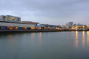 Evening view of Tel Aviv boardwalk. photo