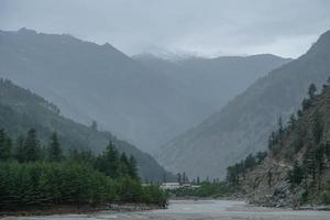 Beautiful Himalayan Valley and Flowing Waters of River Ganges photo