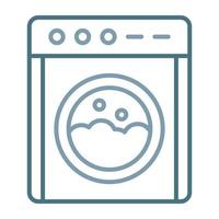 Laundry Machine Line Two Color Icon vector