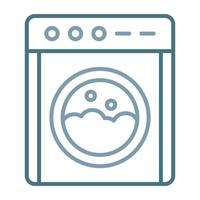 Laundry Machine Line Two Color Icon vector