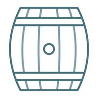 Barrel Line Two Color Icon vector