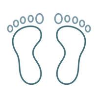 Foot Line Two Color Icon vector