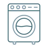 Washing Machine Line Two Color Icon vector