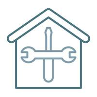 House Renovation Line Two Color Icon vector