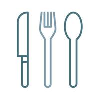 Cutlery Line Two Color Icon vector