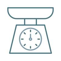 Weight Scale Line Two Color Icon vector