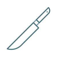 icono de dos colores de línea de cuchillo vector