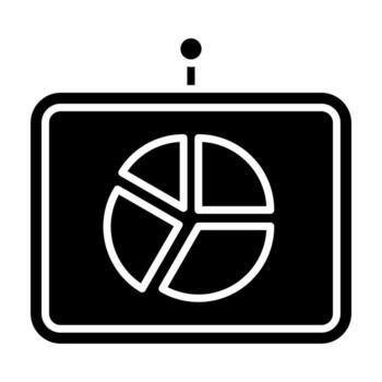 icono de glifo de gráfico circular vector