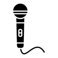 Microphone Glyph Icon vector