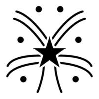 Firework Glyph Icon vector