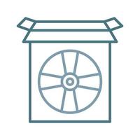 CD Box Line Two Color Icon vector