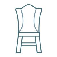 Chair Line Two Color Icon vector