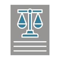 icono de dos colores de glifo de juicio vector