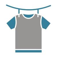 Drying Clothes Glyph Two Color Icon vector