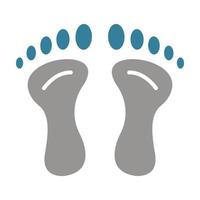 Footprint Glyph Two Color Icon vector