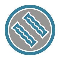 Bacon Glyph Two Color Icon vector
