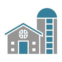 Silo Glyph Two Color Icon vector