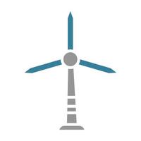 Windmill Glyph Two Color Icon vector