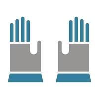 Hand Gloves Glyph Two Color Icon vector
