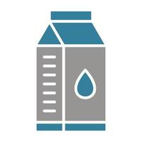 Milk Carton Glyph Two Color Icon vector