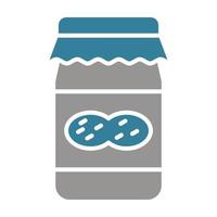 Peanut Butter Glyph Two Color Icon vector
