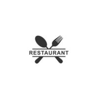 Logotipo de restaurante sencillo que es fácil de reconocer y recordar. vector