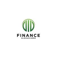 vector de plantilla de logotipo de finanzas, icono en fondo blanco