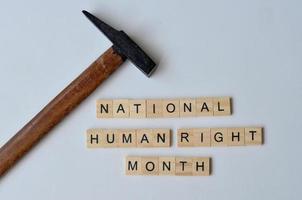ilustración de la foto del mes nacional de los derechos humanos