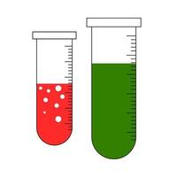 Test tube with chemicals. Test tube icon.