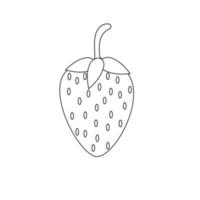 Strawberry clipart. Strawberry line art. vector