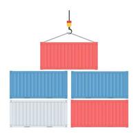 Container Lifting Concepts vector