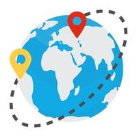 Trendy Geolocation Concepts vector