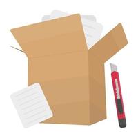 Trendy Unpacking Concepts vector