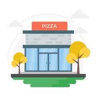 conceptos de pizzería vector