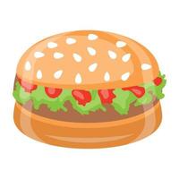 conceptos de hamburguesa de moda vector