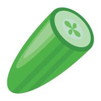 Trendy Cucumber Concepts vector