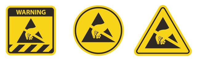 Caution Electrostatic Sensitive Device Symbol Sign On White Background vector