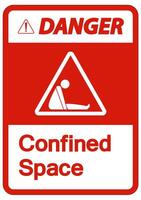 Caution Confined Space Symbol Sign Isolated On White Background vector