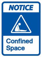 Caution Confined Space Symbol Sign Isolated On White Background vector